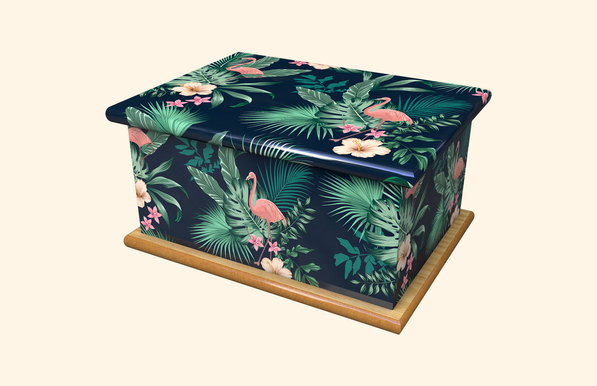 Hawaiian Look adult ashes casket
